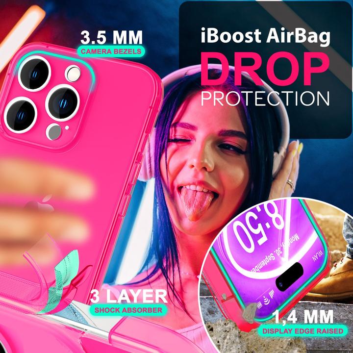 Immagine prodotto Nalia Copertura in silicone trasparente al neon (Apple iPhone 16 Pro Max)