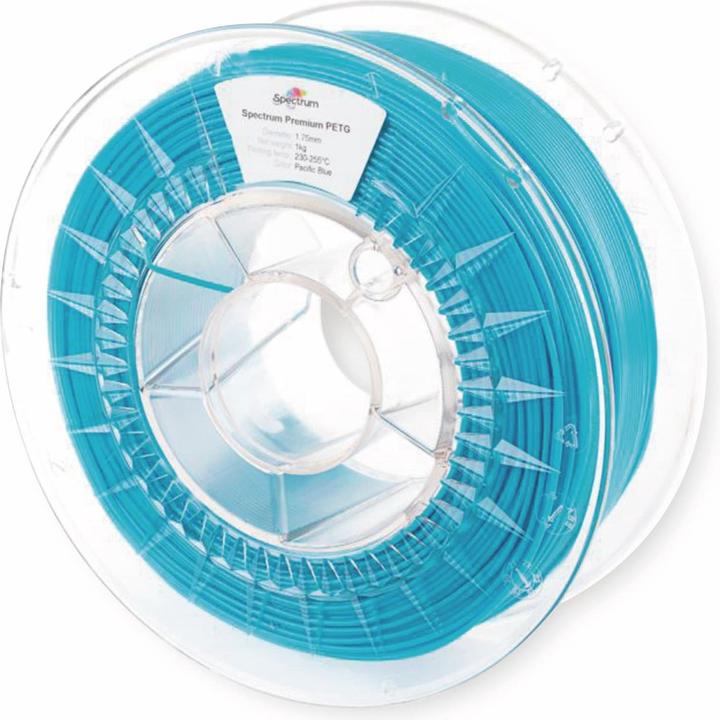 Actual product image Filament / PETG / PACIFIC BLUE / 1.75 mm / 1 kg (PETG, 1.75 mm, 1000 g, Blue)