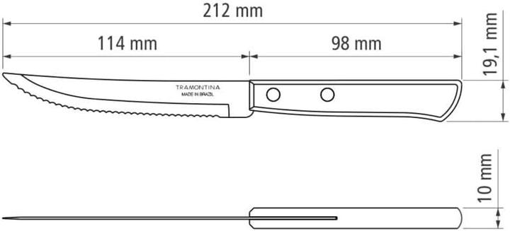 Actual product image Tramontina Steak pizza knife set (6 Piece, Knife)