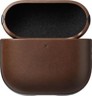 Actual product image Nomad Modern Leather Case Airpods 4 Brown (Headphone bag)
