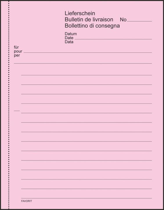 Produktbild Favorit Durchschreibebuch Lieferscheine mit Selbstdurchschreibepapier (150 x)