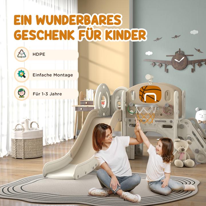 Actual product image Aiyaplay Kinderrutsche Kunststoff Cremeweiss
