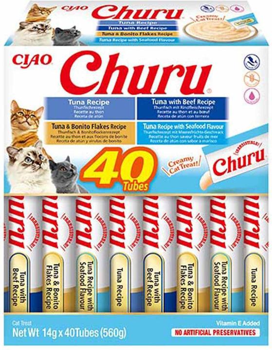 Actual product image Inaba Churu Variety box (Adult, 40 pcs., 560 g)