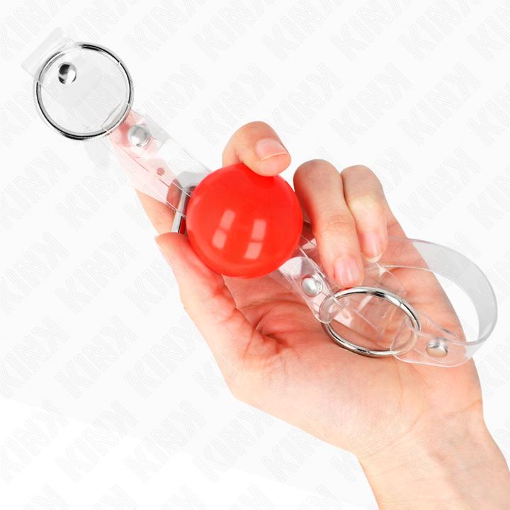 Actual product image Kink Red Transparent Pvc Ball 4 cm Adjustable Toggle