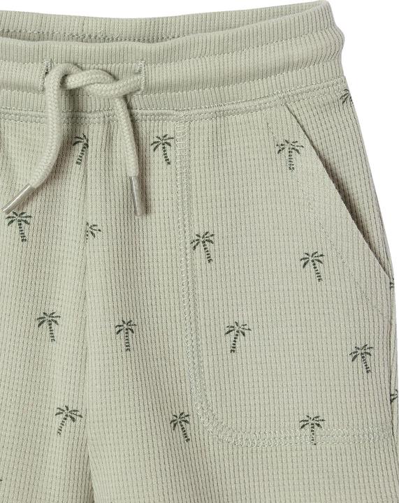 Produktbild Vertbaudet Bio-Kollektion: Baby Shorts aus Waffelpikee mit Palmen (92)