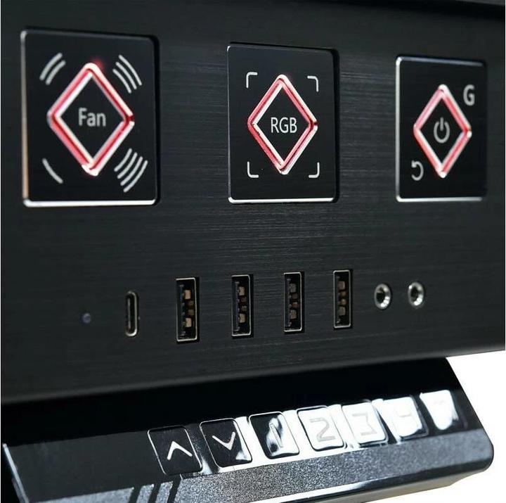 Produktbild Lian-Li DK-04F Schreibtischkoffer (höhenverstellbar) - Schwarz (ATX, mATX, Mini-ITX, E-ATX)