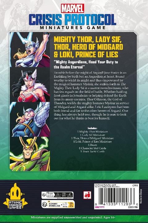 Immagine prodotto Atomic Mass Games Protocollo di Crisi Marvel - Mighty Thor, Lady Sif