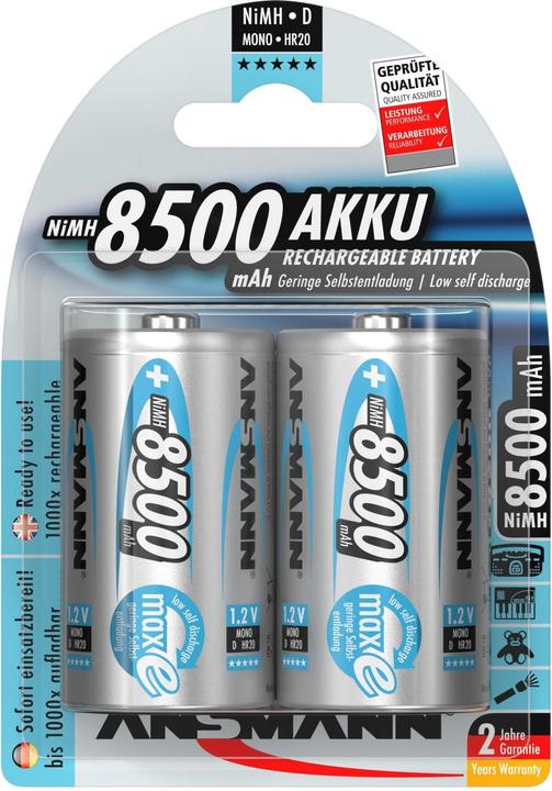 Ansmann HR20 Max E (2 pz., D, 8500 mAh)