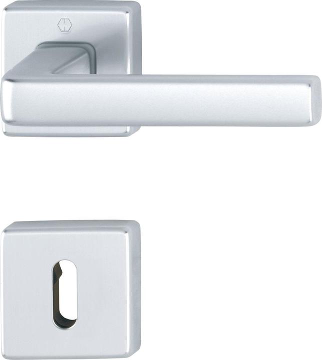 Actual product image Hoppe DUBLIN lever handle set on square spindle BB, matt chrome-plated aluminium (Door set)