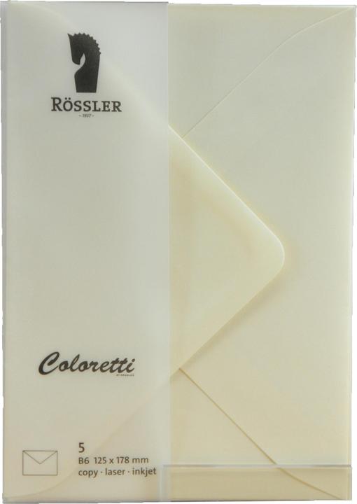 Immagine prodotto Magni 220720512 - Buste Coloretti, 80 g/m², DIN B6, crema, 5 pezzi (B6, 5 x)