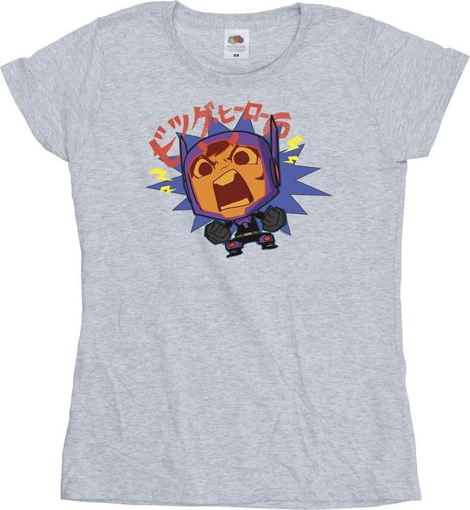 Actual product image Disney Womens/Ladies Big Hero 6 Baymax Hiro Angry Manga Cotton T-Shirt (S)