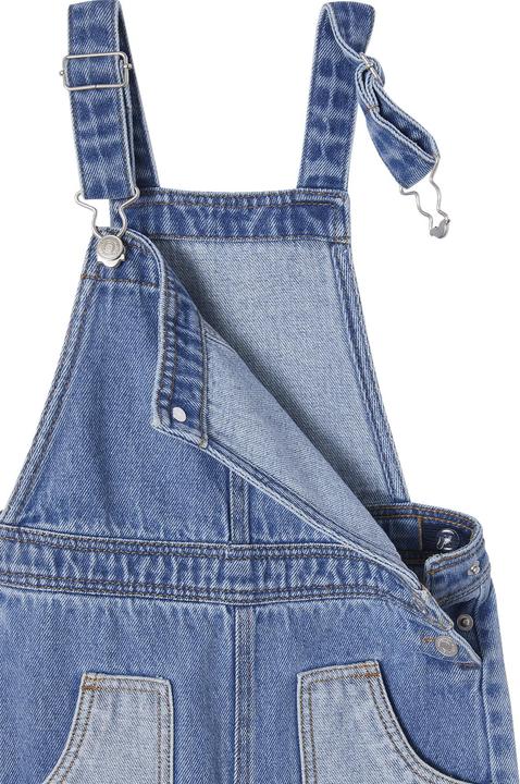 Produktbild Vertbaudet Weite Mädchen Jeans-Latzhose mit Kontrasteffekt (92)