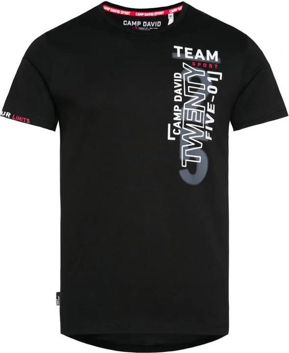 Camp David Shirt Langes T-Shirt mit XL-Rücken-Print und Rundhalsausschnitt in lockerer Passform (M)