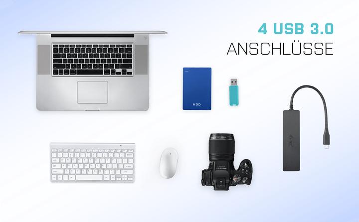 Produktbild i-tec C31HUB404 (USB-C, 4 Ports)