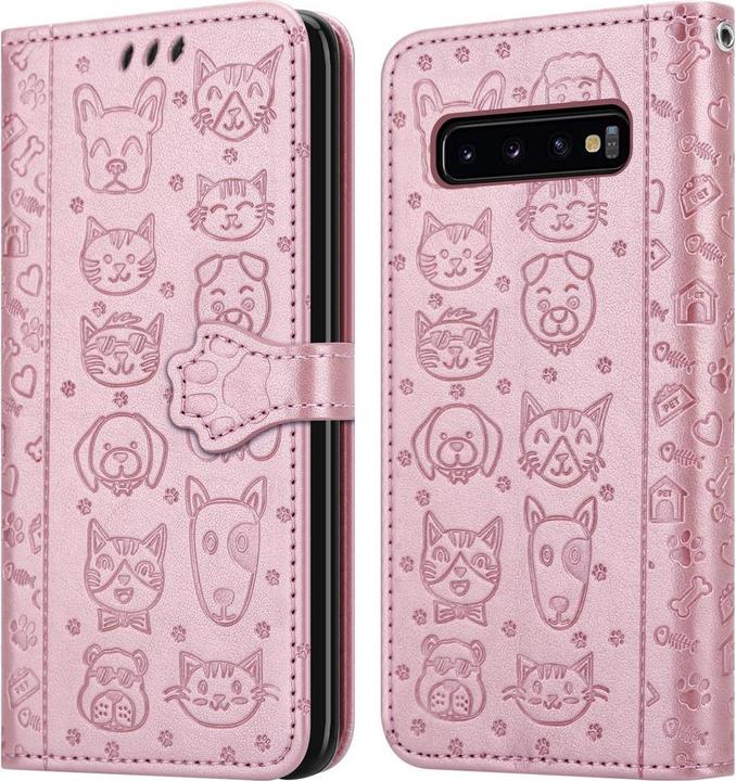 Actual product image Cadorabo Book Dogs & Cats Cover (Samsung Galaxy S10)