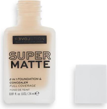Produktbild Makeup Revolution Relove Super Matte 2 in 1 Foundation & Concealer 24 ml F6 (F6)