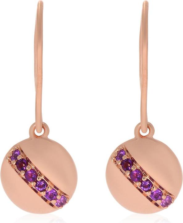 Image du produit Xen Pendentif d'oreille avec 12 améthystes env. 0,26 ct. plaqué or rose (Argent sterling 925)