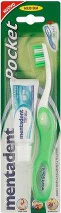 Produktbild Mentadent Zahnbürsten-Set Tasche (Mittel, 1 x)