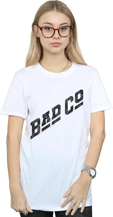 Actual product image Bad Company Womens/Ladies Distressed Logo Cotton Boyfriend T-Shirt (3XL)