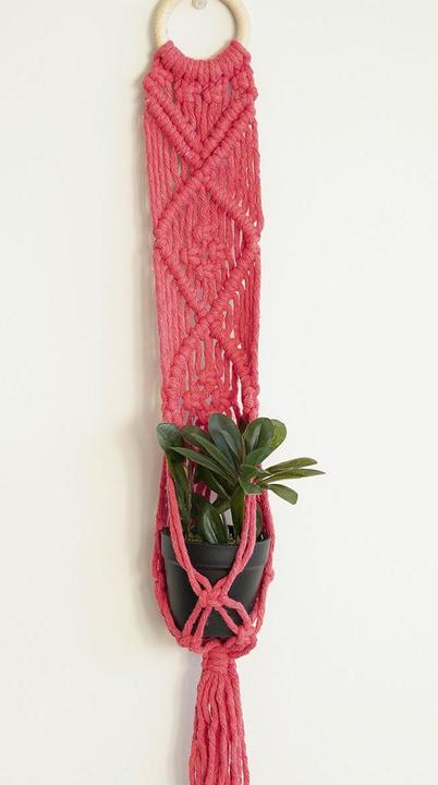 Produktbild Hoooked Bastelset Makramee Blumenampel Bali Koralle