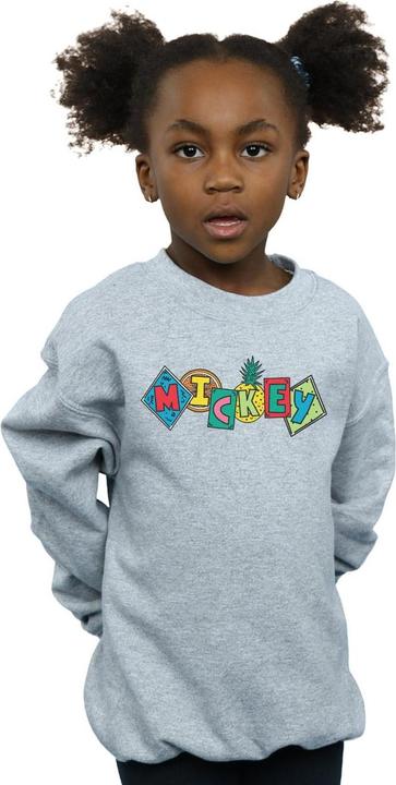 Actual product image Disney Girls Mickey Mouse Fruit Blocks Sweatshirt (152, 158)