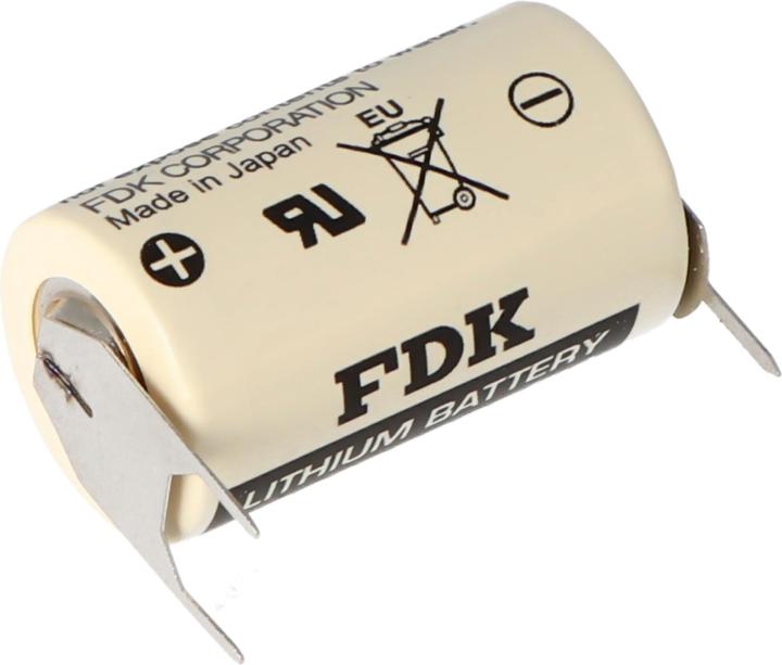 Actual product image FDK Sanyo Lithium Batterie CR14250 SE 1/2AA, IEC CR14250, 3er Print, 7,6mm Rastermass (3 pcs., 1/2 AA, 850 mAh)