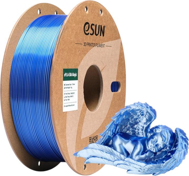 Image du produit eSUN EPLA-SILK MAGIC 1,75mm BLUE SILVER 1kg (PLA, 1.75 mm, 1000 g, Multicolore)