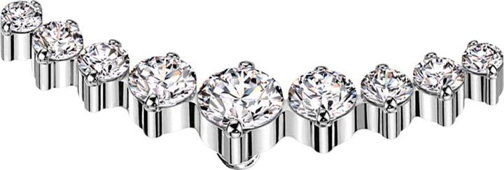 Image du produit Star Piercing Anneau bleu Bords arrondis (Acier chirurgical 316L, sans laiton)