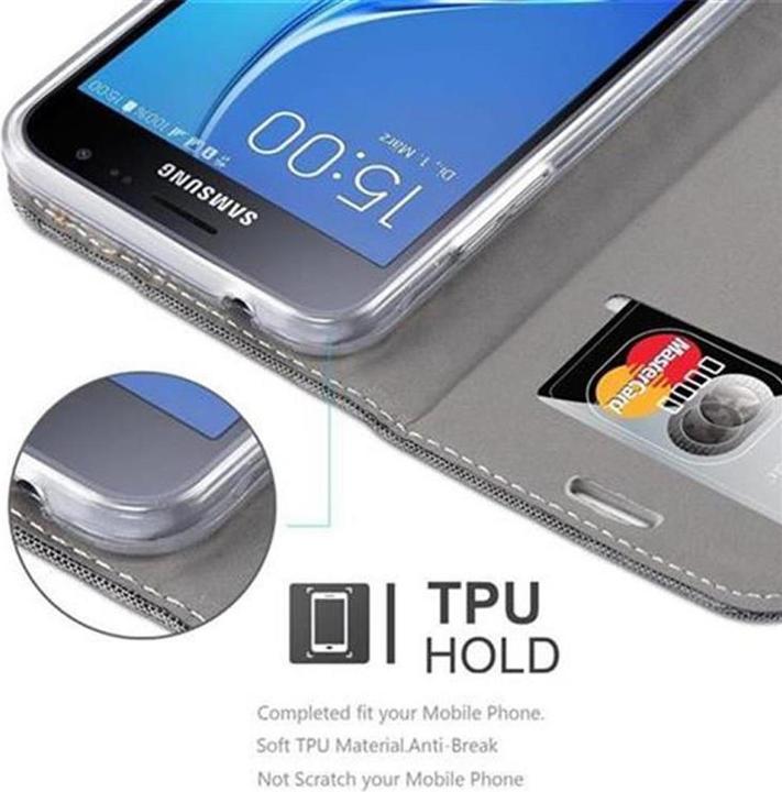 Actual product image Cadorabo Book Jeans Optics Cover (Samsung Galaxy J3 (2016))