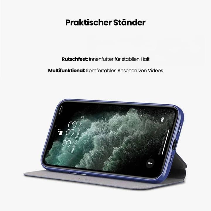 Produktbild X-Level Galaxy A6+ 2018 - FIBColor Flip Etui, Kunstleder, 360° Rundumschutz, Gold (Samsung Galaxy A6+)