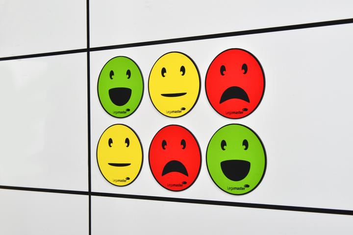 Produktbild Legamaster LEGAMASTE Symbole Emoticon 50mm 7-123304 (assortiert), Kunststoff 6 Stück (6 x)