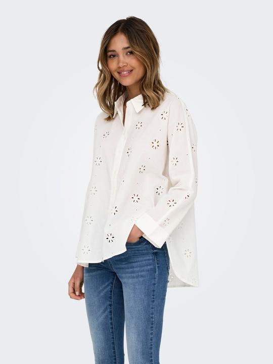 Produktbild Only Onlnew Lina Grace Ls Brod Angl Shirt Wvn (XL)