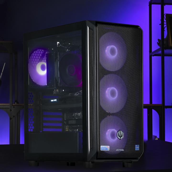 Actual product image Actina 5901443410270 PC AMD Ryzen™ 5 7500F 32 GB DDR5-SDRAM 1 TB SSD Intel Arc B580 Midi Tower Black (AMD Ryzen 5 7500F, 32 GB, 1000 GB, Arc A380)
