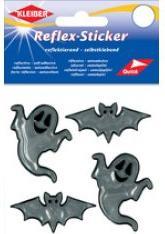 Produktbild Kleiber Reflex-Sticker "Fledermaus & Gespenst", silber selbstklebend, reflektierend, haften auf glatten Ober
