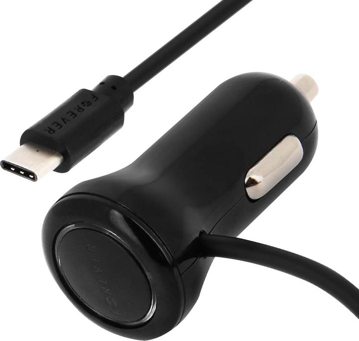 Produktbild Forever Zigaretten-Anzünder Autoladegerät, 2.1A USB-Typ C