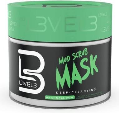 Produktbild L3vel3 Level 3 Mud Facial Scrub Reduziert Akne Sanftes und effektives Peeling Reduziert verstopfte Poren (Reinigungsmilch)