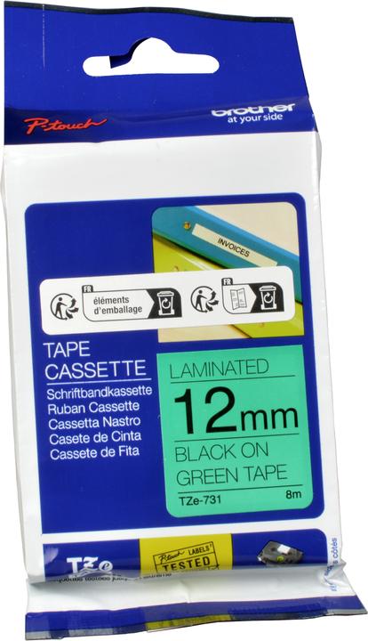 Actual product image Brother Tze-731 (1.20 cm, Green)