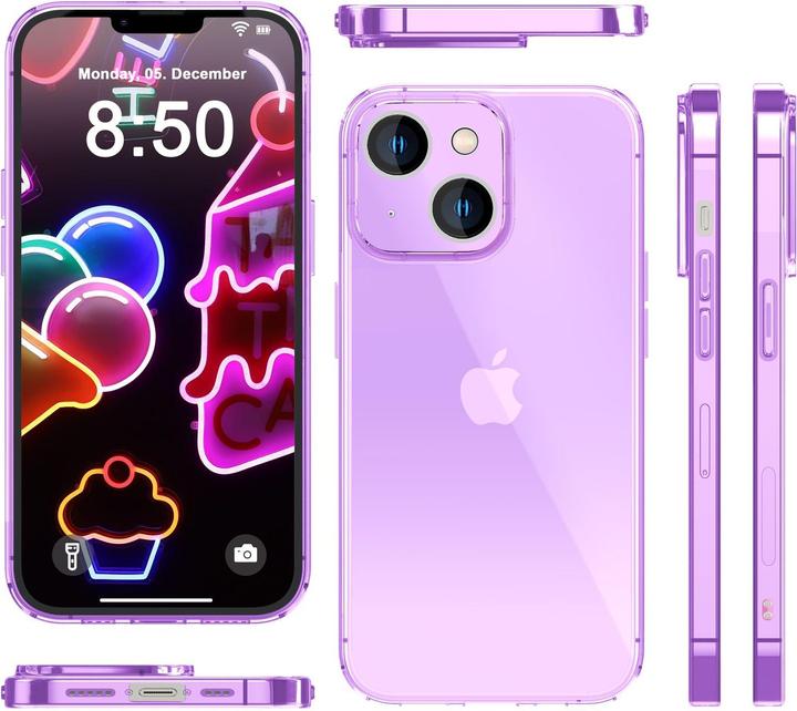 Produktbild Nalia Klar Transparente Neon Silikon Hülle (Apple iPhone 14 Plus)