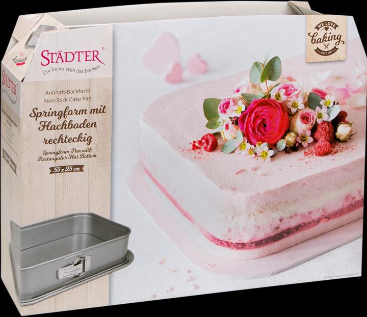 Actual product image Städter Springform pan 33 x 23 cm / H 7 cm silver rectangular
