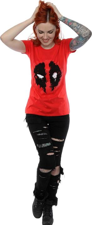 Actual product image Deadpool Womens/Ladies Splat Face Cotton T-Shirt (XS)