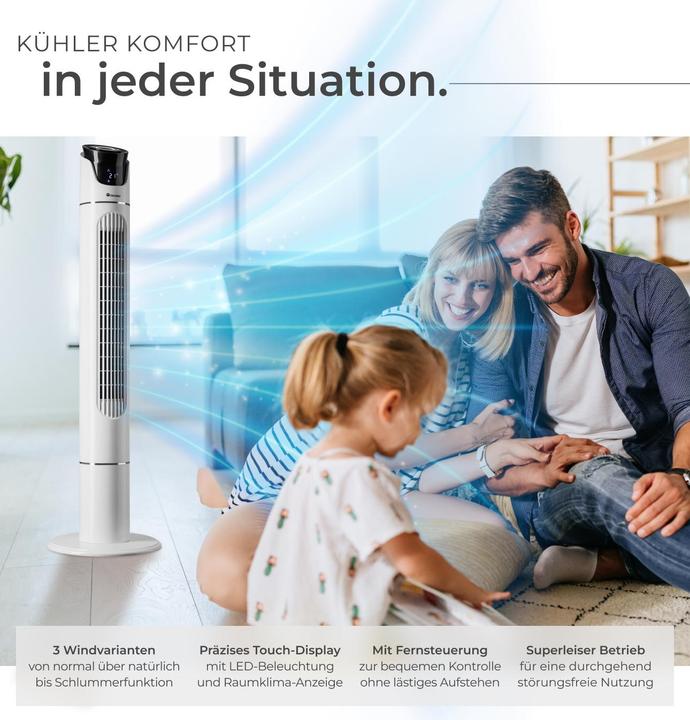 Image du produit tectake Ventilateur de tour (50 dB)