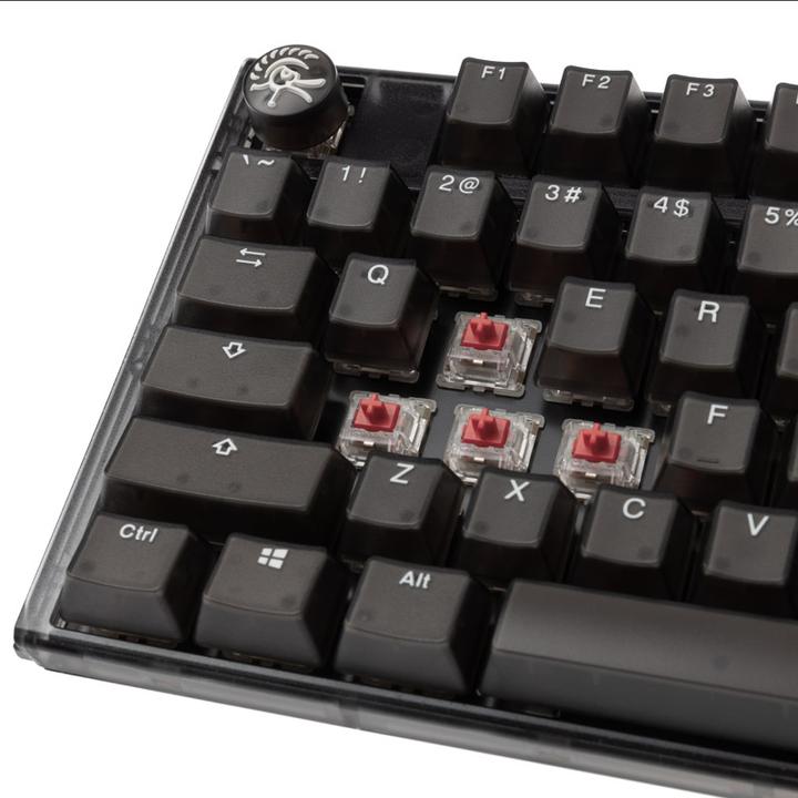 Actual product image Ducky One 3 Aura Black TKL Gaming Keyboard, RGB LED - MX-Silent-Red (US) (Eng. Int., Cable)