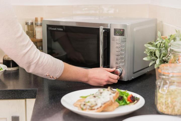 Immagine prodotto Russell Hobbs RHM2031 – 20-Liter-Digitale Mikrowelle mit Grill, Edelstahl (Spina CH, 20 l)