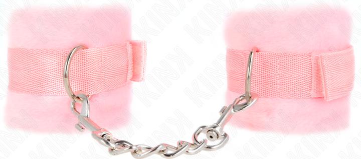 Kink Beginner Fur Hand Cuffs Pink 30 X 7 cm