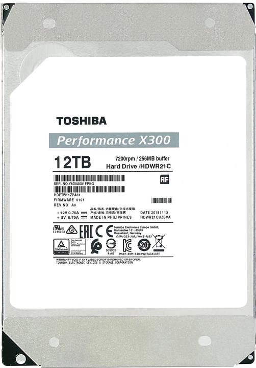 Actual product image Toshiba X300 (12 TB, 3.5", CMR)