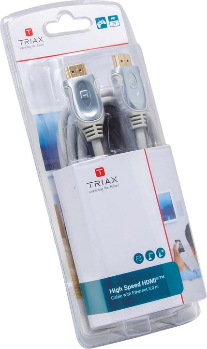 Image du produit Triax HDMI3,0M Câble HDMI haute vitesse avec Ethernet (3 m, HDMI)
