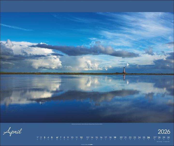 Produktbild Nordsee Kalender 2026 (55 x 46 cm, Harter Einband, Deutsch)