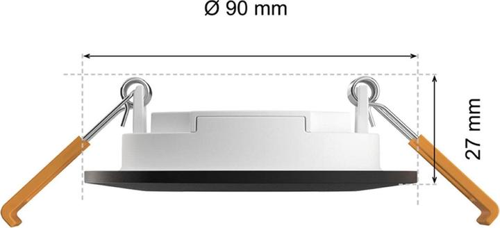 Actual product image Philips Hue White & Color Ambiance Slim Recessed (650 lm)