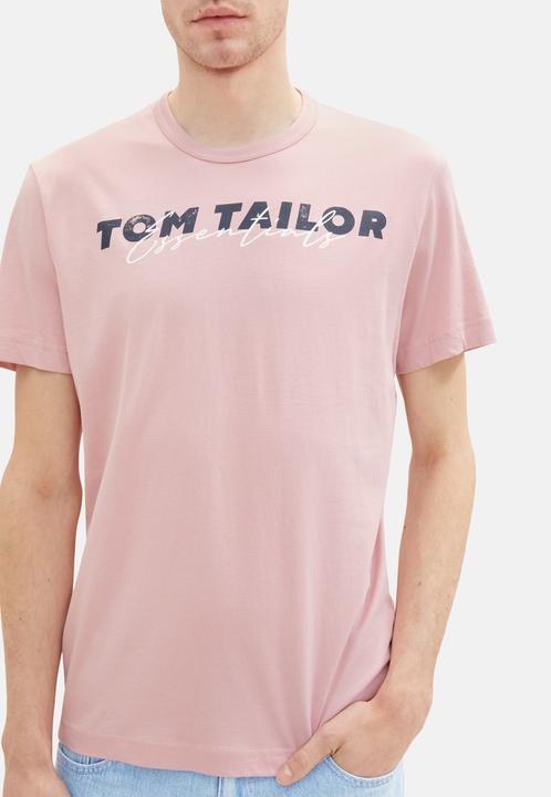 Produktbild Tom Tailor T-Shirt Kurzarmshirt mit Front-Logo-Print (L)