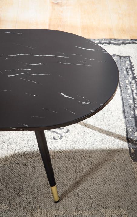 Produktbild FineBuy Couchtisch Sofatisch Marmor Optik 120 cm Wohnzimmertisch Tisch Modern (120 x 60 x 42 cm)